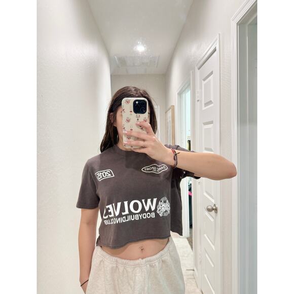 Darc sport brown wolves crop tee limited edition - size small - Picture 2 of 5